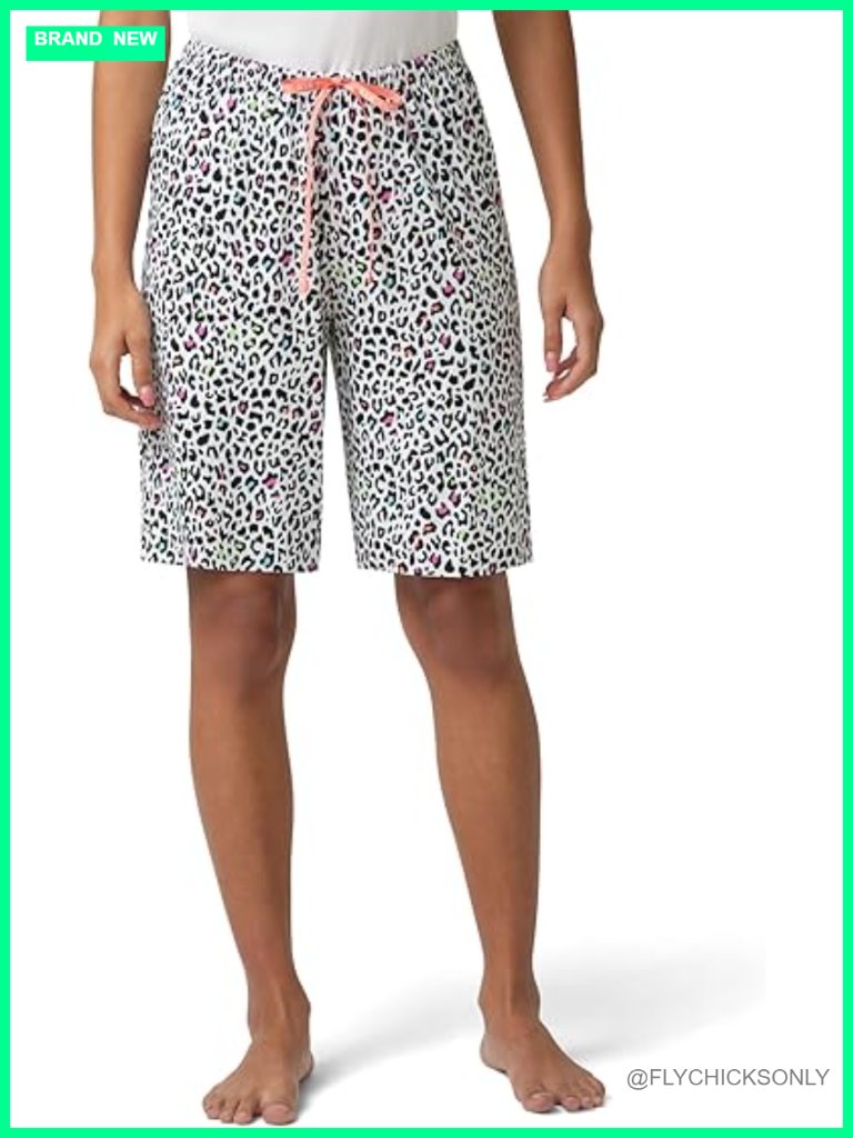Soft Whimsical Print Pajama Shorts With Drawstring Waist
